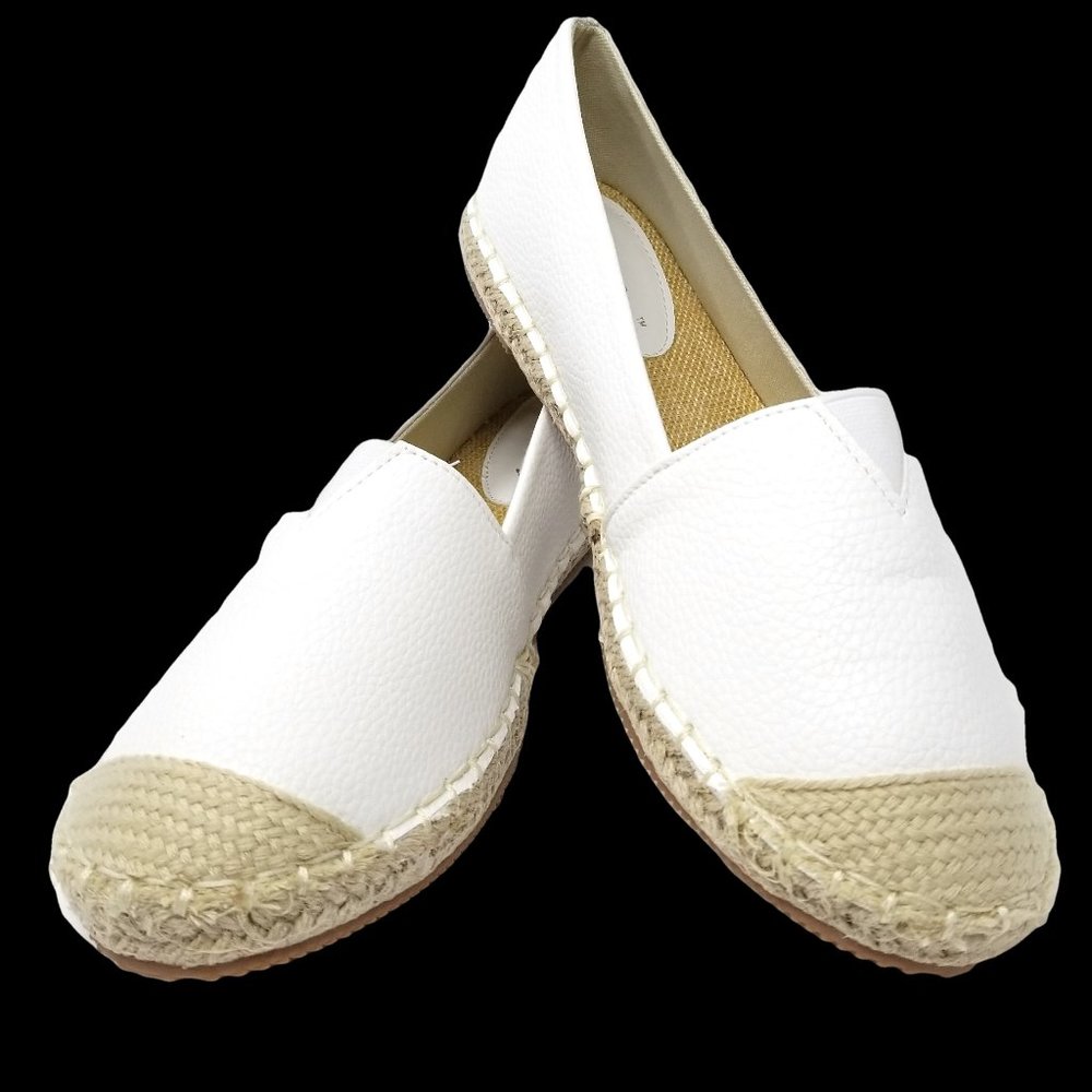 Women's Flat Espadrilles, E-2815, White